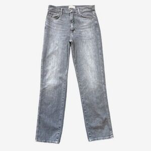 7 FAM High Waisted‎ Cropped Straight Jeans Stretch Womens 28 Faded Gray Wash